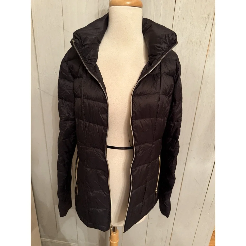 MICHAEL KORS Women‎ Quilted M Packable Hooded Down Puffer Jacket Coat 190$ B11
